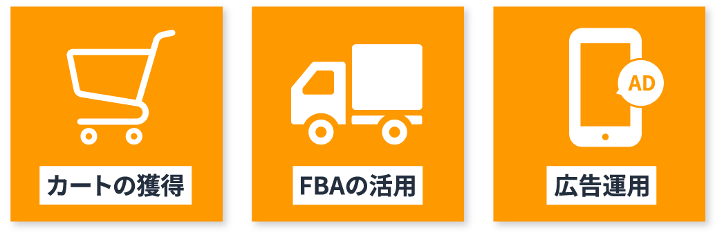 カートの獲得。FBAの活用。広告運用