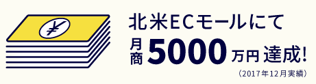 北米ECモールにて月商5000万円達成！（2017年12月実績）